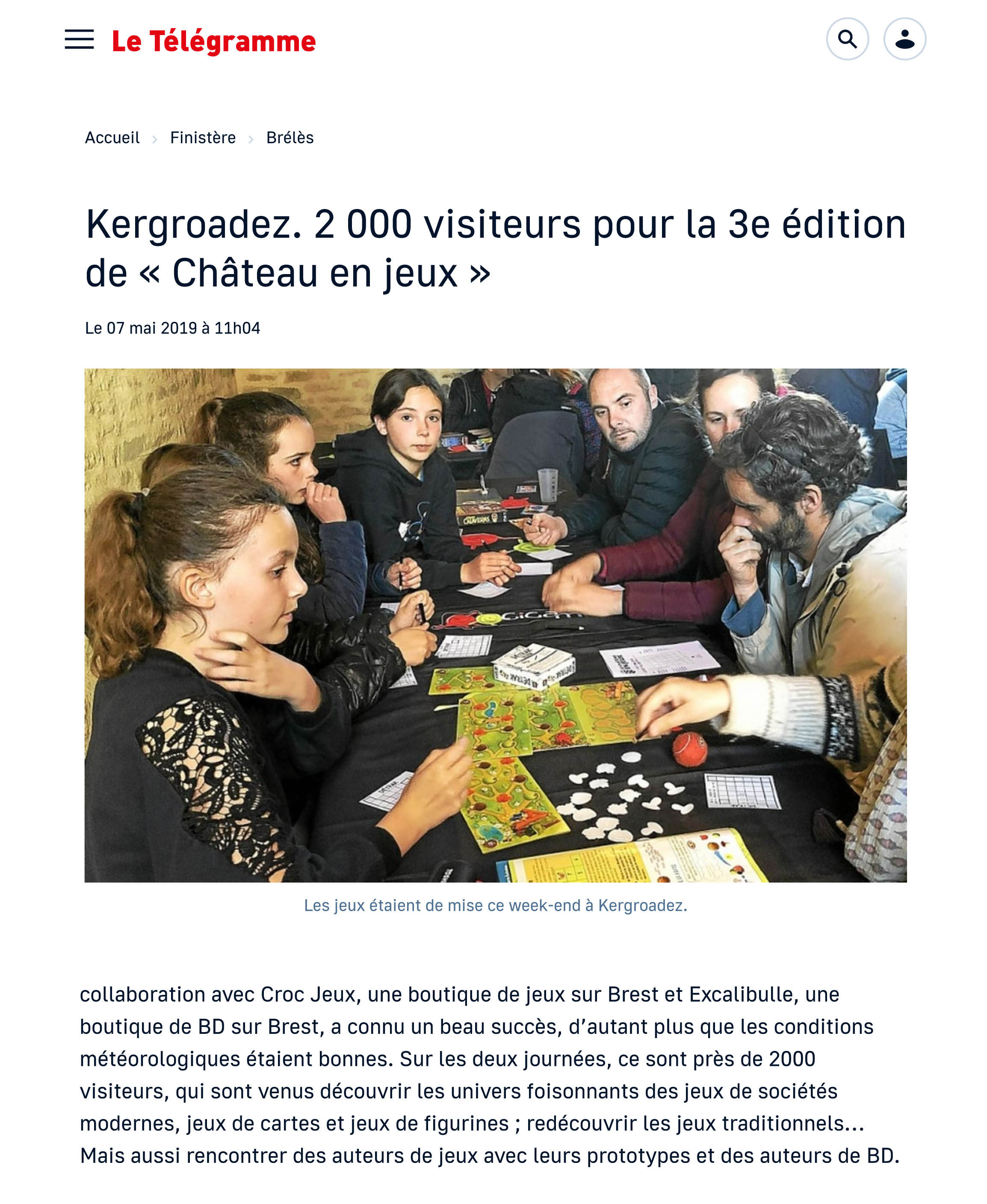 Revue de presse, le Château en Jeux